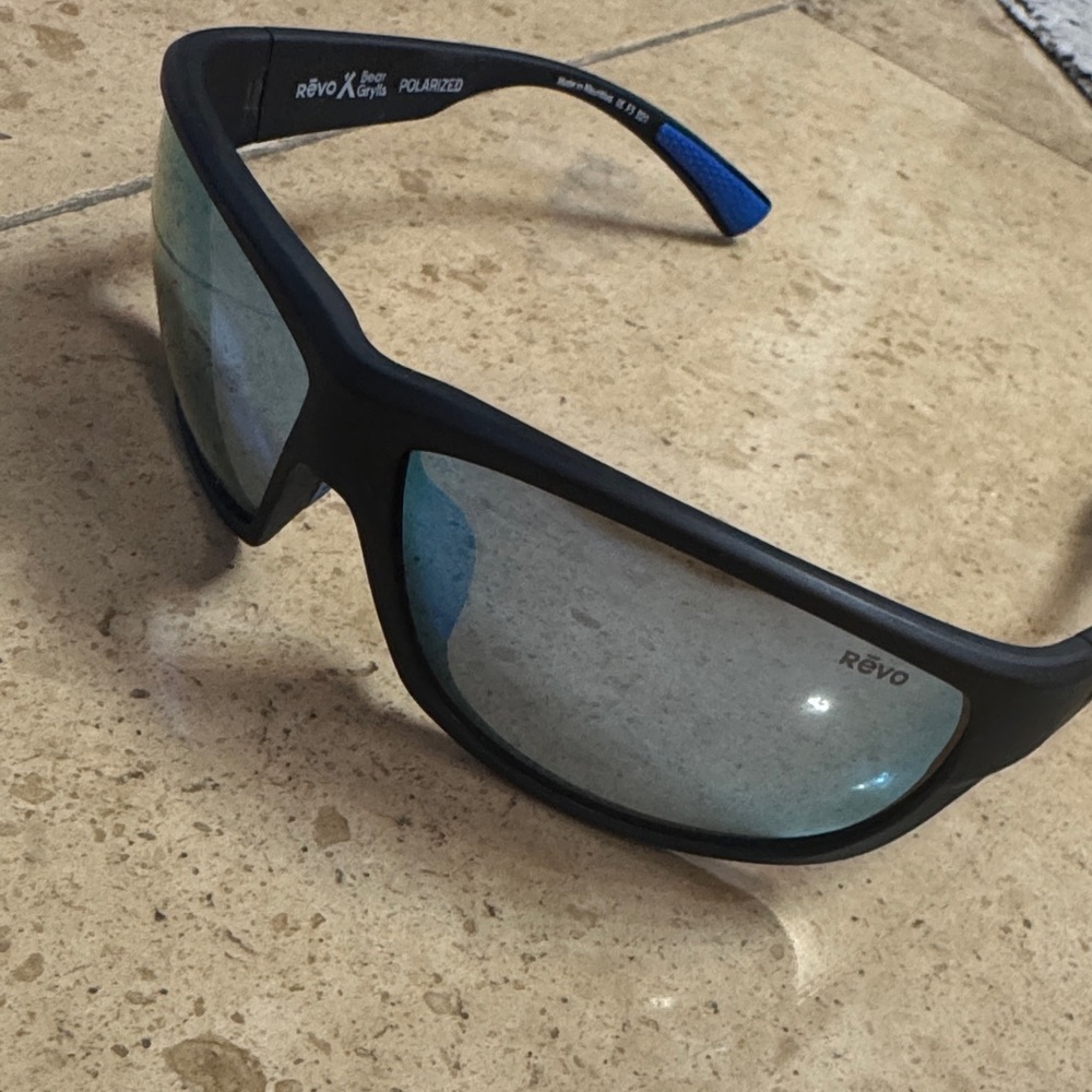 Revo Black and Blue Men's Sunglasses